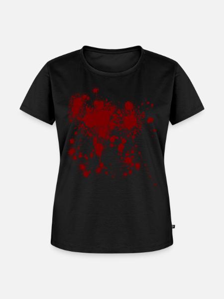 Blutfleck - Frauen Premium Bio T-Shirt - Schwarz