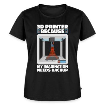 3D Drucker Filament 3D Drucken 3D Druck 3D Printer - Frauen Premium Bio T-Shirt - Schwarz - Vorne - Selfina (174cm)