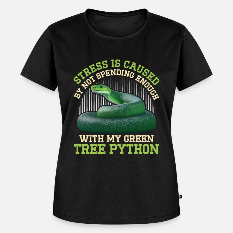 Green Tree Python - Women's Premium Organic T-shirt - black