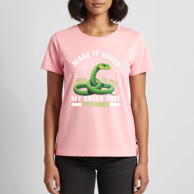 Python arborescent vert T-shirt Premium bio Femme
