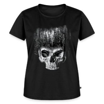 Forêt de crâne - T-shirt Premium bio Femme - noir - Devant - Selfina (174cm)