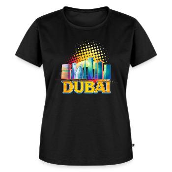 Dubai Skyline Summer Sun Palm Beach Sea - Women's Premium Organic T-shirt - black - Front - Selfina (174cm)
