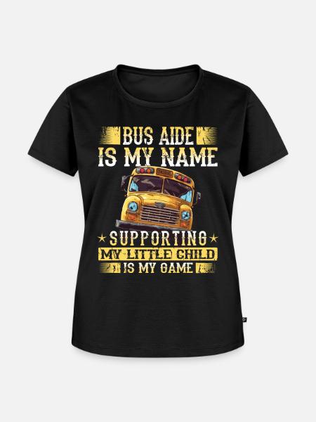 Schulbuswärter - Schulbusfahrer - Frauen Premium Bio T-Shirt - Schwarz