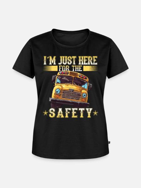 Schulbuswärter - Schulbusfahrer - Frauen Premium Bio T-Shirt - Schwarz