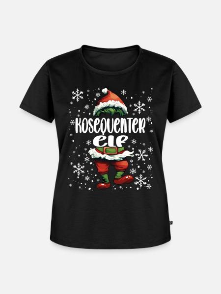 Weihnachtsoutfit Fachinformatiker Elf - Frauen Premium Bio T-Shirt - Schwarz