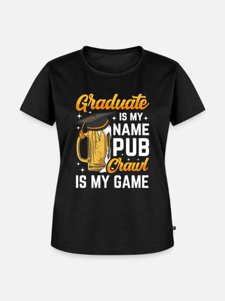 Crawled Pub Crawl Alcohol Drinking - Frauen Premium Bio T-Shirt - Schwarz