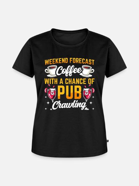 Crawled Pub Crawl Alcohol Drinking - Frauen Premium Bio T-Shirt - Schwarz