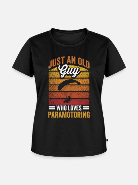 Flugschirm motorschirm paramotoring - Frauen Premium Bio T-Shirt - Schwarz
