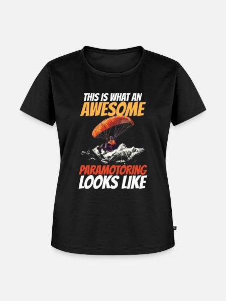 Flugschirm motorschirm paramotoring - Frauen Premium Bio T-Shirt - Schwarz