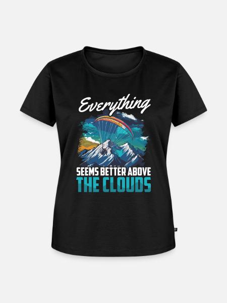 Flugschirm motorschirm paramotoring - Frauen Premium Bio T-Shirt - Schwarz