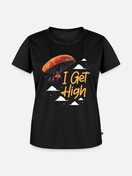 Flugschirm motorschirm paramotoring - Frauen Premium Bio T-Shirt - Schwarz