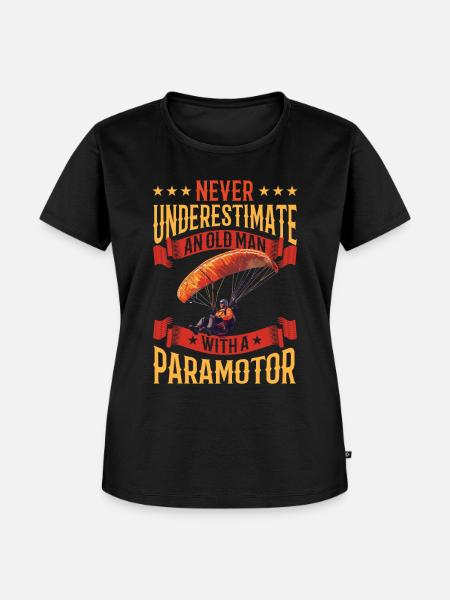 Flugschirm motorschirm paramotoring - Frauen Premium Bio T-Shirt - Schwarz