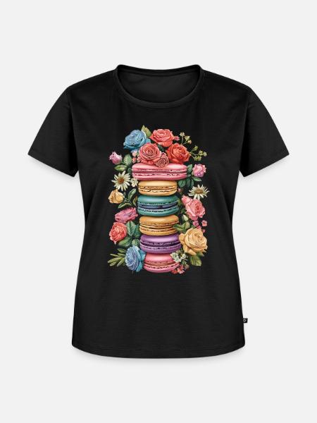 Macaron-liebhaber Macaron Baker - Frauen Premium Bio T-Shirt - Schwarz