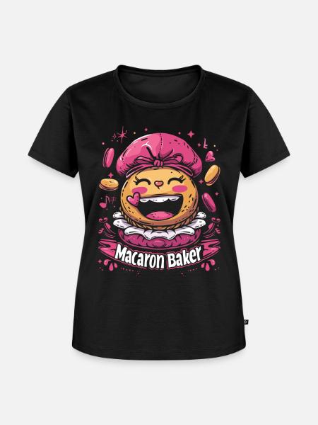 Macaron-liebhaber Macaron Baker - Frauen Premium Bio T-Shirt - Schwarz