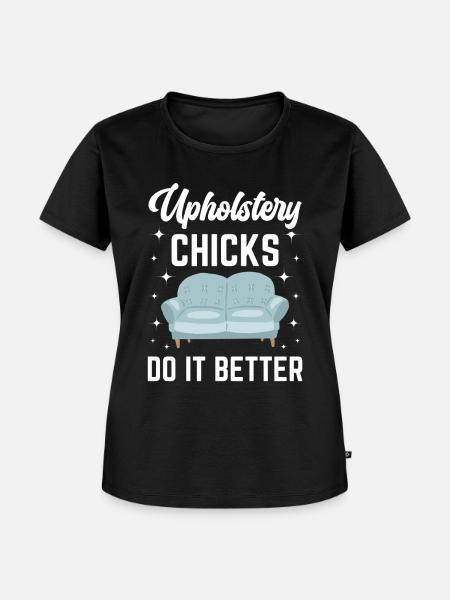 Restauratorin Polstermöbel - Frauen Premium Bio T-Shirt - Schwarz