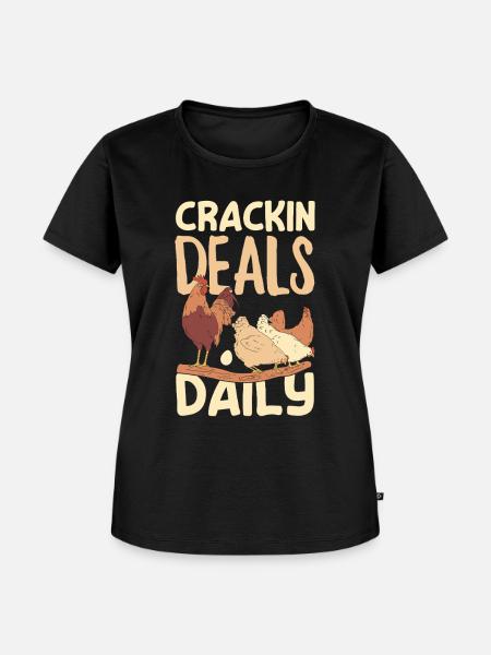 Unterstützen Sie lokale Eierhändler - Frauen Premium Bio T-Shirt - Schwarz