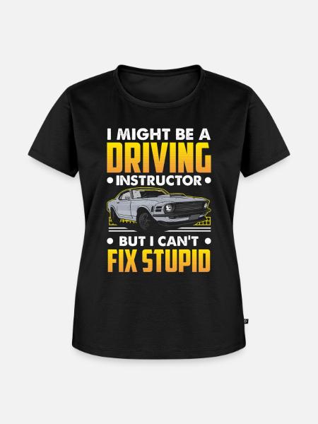 Fahrschule Fahrlehrer - Frauen Premium Bio T-Shirt - Schwarz