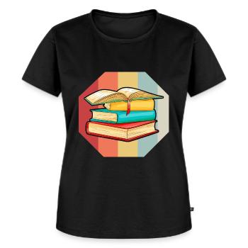 book - Women's Premium Organic T-shirt - black - Front - Selfina (174cm)