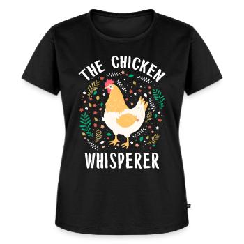 Huhn - Frauen Premium Bio T-Shirt - Schwarz - Vorne - Selfina (174cm)