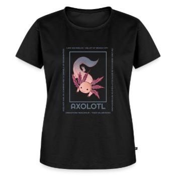 Axolotl Ambystoma Kawaii Design Amphibians Breeder - Women's Premium Organic T-shirt - black - Front - Selfina (174cm)