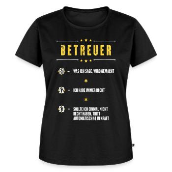 Ich Habe Immer Recht Betreuer Beruf Paragraphen - Frauen Premium Bio T-Shirt - Schwarz - Vorne - Selfina (174cm)