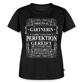 Original Gärtnerin Kollegen Geschenk Vintage - Frauen Premium Bio T-Shirt - Schwarz - Vorne - Selfina (174cm)