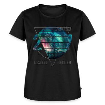 Limited Edition 2007 August Geburtstag Polarlicht - Frauen Premium Bio T-Shirt - Schwarz - Vorne - Selfina (174cm)