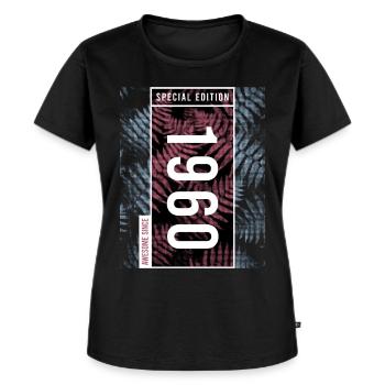Special Edition 1960 Birthday Urban Graphic - Women's Premium Organic T-shirt - black - Front - Selfina (174cm)