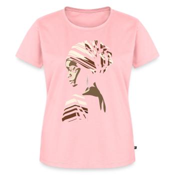 African Woman Africa Headwrap Headscarf Kente - Women's Premium Organic T-shirt - rose - Front - AI Model Female 172 dark (172cm)