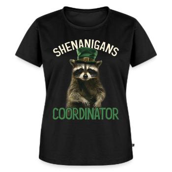 Shenanigans Coordinator Cute Raccoon Funny - Women's Premium Organic T-shirt - black - Front - Selfina (174cm)
