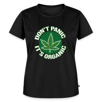 Hemp Grass Cannabis Hemp Leaf Saying Motif - Women's Premium Organic T-shirt - black - Front - Selfina (174cm)