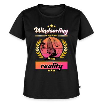 Windsurfing - Frauen Premium Bio T-Shirt - Schwarz - Vorne - Selfina (174cm)