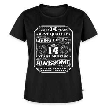 14 Geburtstag 14 Jahre Mann 14 jahre legende 14 - Frauen Premium Bio T-Shirt - Schwarz - Vorne - Selfina (174cm)