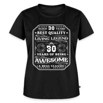30 Geburtstag 30 Jahre Mann 30 jahre legende 30 - Frauen Premium Bio T-Shirt - Schwarz - Vorne - Selfina (174cm)