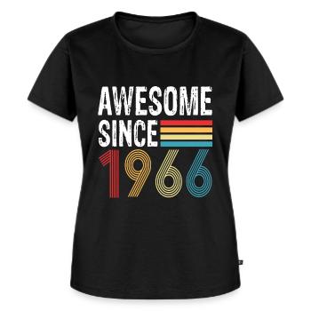 Awesome Since 1966 Birthday 1966 Vintage 1966 - Women's Premium Organic T-shirt - black - Front - Selfina (174cm)