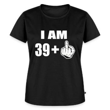 40 Geburtstag - Frauen Premium Bio T-Shirt - Schwarz - Vorne - Selfina (174cm)