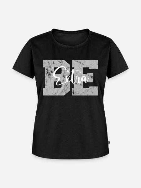 Be Extra Retro - Frauen Premium Bio T-Shirt - Schwarz