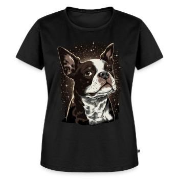 Cute Boston Terrier Dog Breed Pet Lover - Frauen Premium Bio T-Shirt - Schwarz - Vorne - Selfina (174cm)