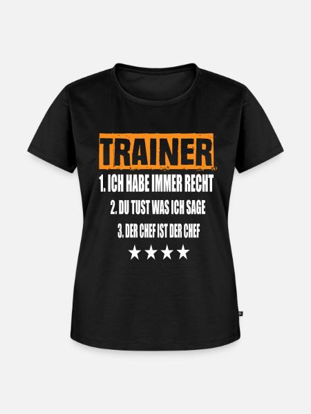 Trainer - Frauen Premium Bio T-Shirt - Schwarz