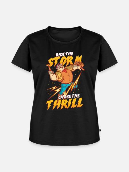 Sturmjäger Meteorologe - Frauen Premium Bio T-Shirt - Schwarz