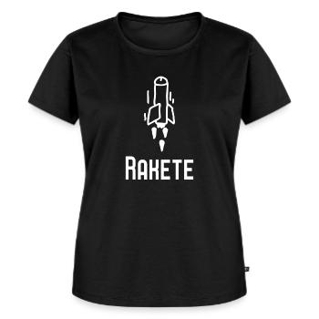 Pimmel Rakete Penis Funshirt Pervers Geschenkidee - Frauen Premium Bio T-Shirt - Schwarz - Vorne - Selfina (174cm)