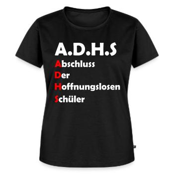 Abschluss Spruch Abschlussmotto Lustig Schulklasse - Frauen Premium Bio T-Shirt - Schwarz - Vorne - Selfina (174cm)