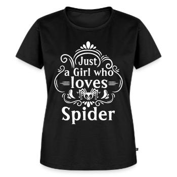 Vogelspinne Tarantula Terraristik Amphibie Spinne - Frauen Premium Bio T-Shirt - Schwarz - Vorne - Selfina (174cm)