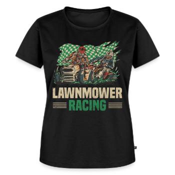 Tondeuse à gazon Racing Vintage Lawn Mower Race - T-shirt Premium bio Femme - noir - Devant - Selfina (174cm)