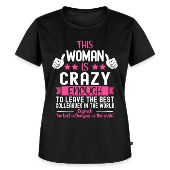 Abschiedsgeschenk Abschied Kollegin Jobwechsel - Frauen Premium Bio T-Shirt - Schwarz - Vorne - Selfina (174cm)