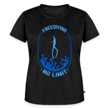 Plongée, Apnée, Apnée No Limit Apnée - T-shirt Premium bio Femme - noir - Devant - Selfina (174cm)