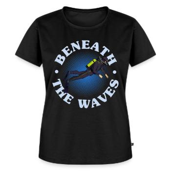 Tauchen, Gerätetauchen, Urlaub Meer Taucher - Frauen Premium Bio T-Shirt - Schwarz - Vorne - Selfina (174cm)
