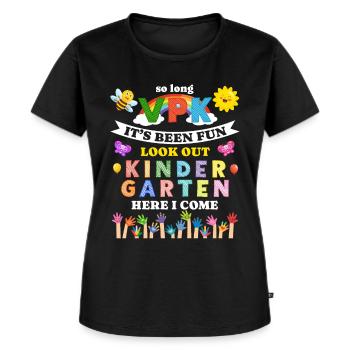 Abschied von Vorschule: Kindergarten, ich komme! - Frauen Premium Bio T-Shirt - Schwarz - Vorne - Selfina (174cm)