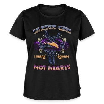 Skateboarder Skater Girl Frauen Sk8er Skateboard - Frauen Premium Bio T-Shirt - Schwarz - Vorne - Selfina (174cm)