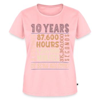 10 Jahre alt! Geburtstagsgeschenk 10. Geburtstag - Frauen Premium Bio T-Shirt - Rosa - Vorne - AI Model Female 172 dark (172cm)